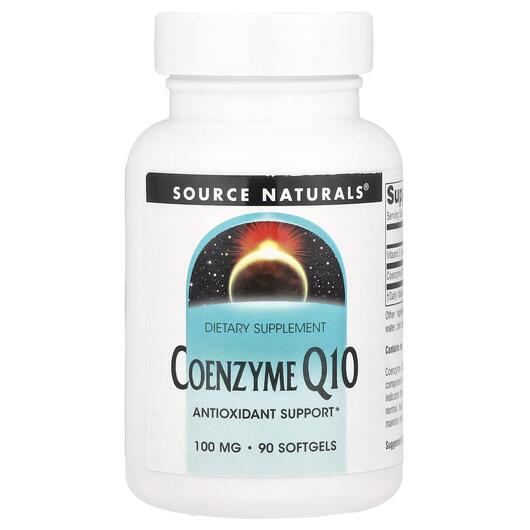 Основне фото товара Source Naturals, Coenzyme Q10 100 mg, Коензим CoQ10, 90 капсул