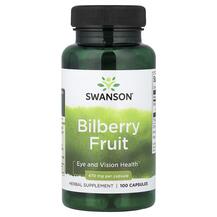 Bilberry Fruit 470 mg Черника Swanson 100 капсул