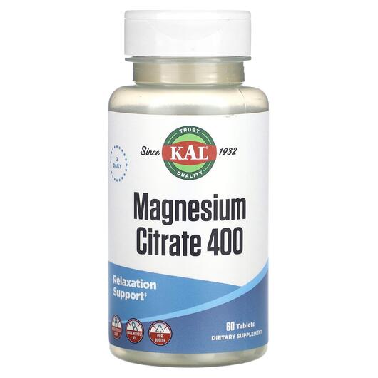 Основное фото товара Magnesium Citrate 400 Основное фото товара KAL, Магний, Magnesium Citrate 400, 60 таблеток