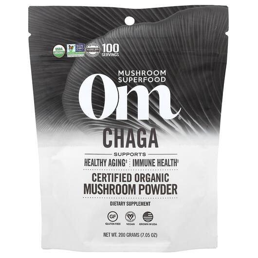 Основное фото товара Om Mushroom Superfood, Грибы Чага, Chaga, 200 г