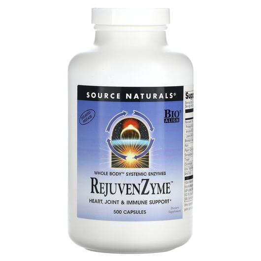 Основное фото товара RejuvenZyme Основное фото товара Source Naturals, Ферменты, RejuvenZyme, 500 капсул