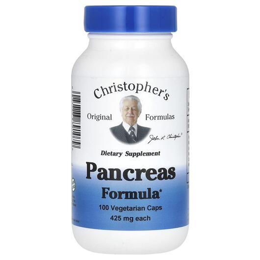 Основне фото товара Pancreas Formula 460 mg, Підтримка підшлункової, 100 капсул