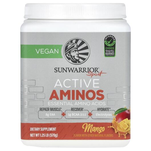Основное фото товара Sport Active Aminos Mango Основное фото товара Sunwarrior, Аминокислоты, Sport Active Aminos Mango, 570 г
