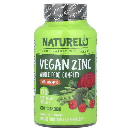 Основне фото товара Naturelo, Vegan Zinc, Веганський Цинк, 120 капсул