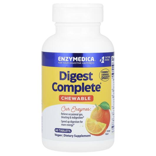 Основное фото товара Digest Complete Chewable Orange Основное фото товара Enzymedica, Ферменты, Digest Complete Chewable Orange, 60 таблето