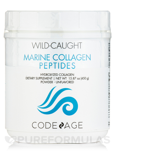 Основное фото товара Marine Collagen Peptides Unflavored Основное фото товара CodeAge, Коллаген, Marine Collagen Peptides Unflavored, 450 г