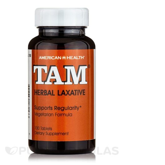 Основное фото товара Tam Herbal Laxative Основное фото товара American Health, Травяные добавки, Tam Herbal Laxative, 100 табле