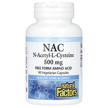 NAC 500 mg N-ацетилцистеин Natural Factors 90 капсул NAC 500 mg N-ацетилцистеин Natural Factors 90 капсул