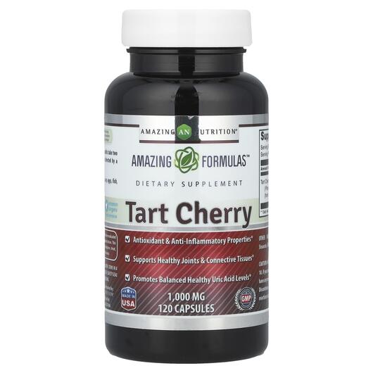 Основное фото товара Amazing Nutrition, Экстракт вишни, Tart Cherry 1000 mg, 120 капсу