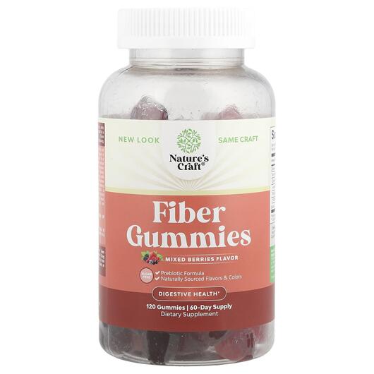 Основне фото товара Fiber Gummies Mixed Berries, Цукерки з клітковиною, 120 таблеток