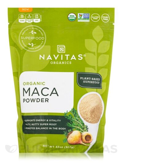 Основное фото товара Navitas Organics, Мака, Organic Maca Powder, 907 г