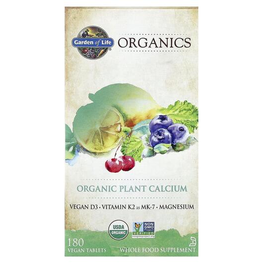 Основне фото товара MyKind Organic Plant Calcium Vegan D3 and K2 MK7 Основне фото товара Organic Plant Calcium, Кальцій з D3 K2 MK7, 180 таблеток