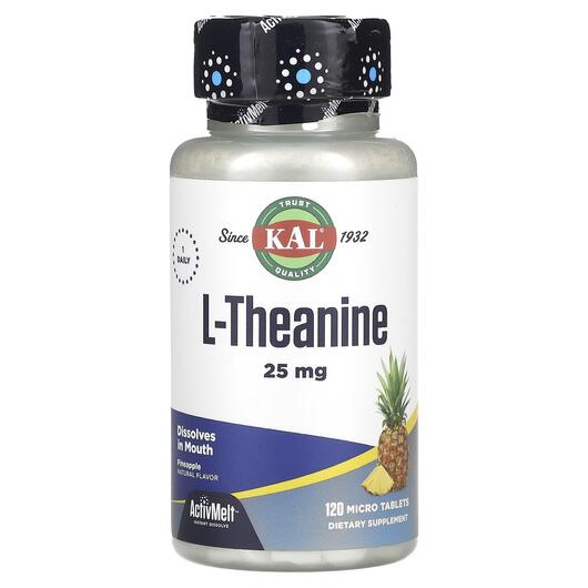 Основне фото товара L-Theanine Pineapple 25 mg Основне фото товара KAL, L-Theanine Pineapple 25 mg, L-Теанін, 120 таблеток