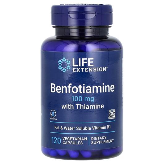 Основне фото товара Life Extension, Benfotiamine 100 mg, Бенфотіамін, 120 капсул