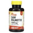 Фото товару Saw Palmetto 1200 mg Фото товару Sundance Vitamins, Saw Palmetto 1200 mg, Со Пальметто, 100 капсул