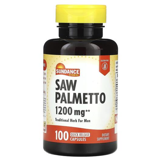 Основне фото товара Saw Palmetto 1200 mg Основне фото товара Sundance Vitamins, Saw Palmetto 1200 mg, Со Пальметто, 100 капсул