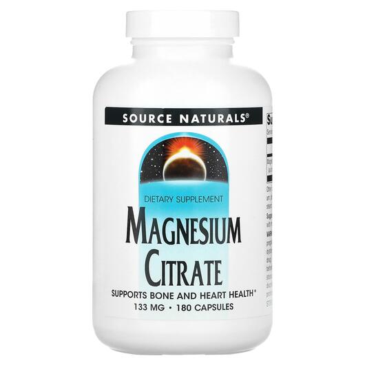 Основне фото товара Magnesium Citrate 133 mg Основне фото товара Source Naturals, Magnesium Citrate 133 mg, Магній Цитрат, 180 кап