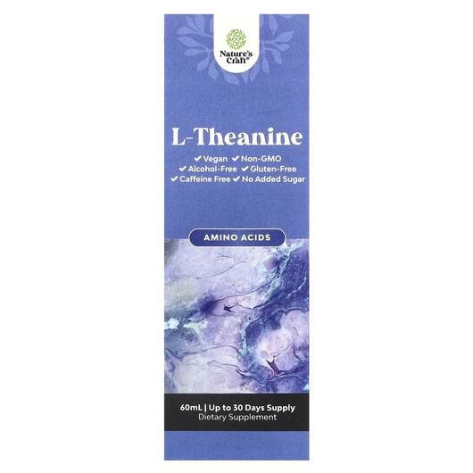Основное фото товара L-Theanine Alcohol Free Основное фото товара Nature's Craft, L-Теанин, L-Theanine Alcohol Free, 60 мл
