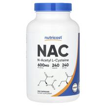 NAC 600 mg N-ацетилцистеин Nutricost 240 капсул