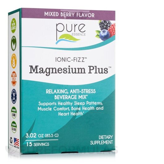 Основное фото товара Ionic-Fizz Magnesium Plus Mixed Berry Flavor Box of 15 Stick Packs / Основное фото товара Ionic-Fizz Magnesium Plus Mixed Berry Flavor Box of 15, Магний, 8