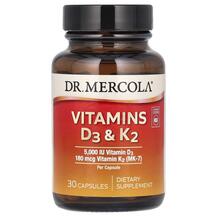 Vitamins D3 K2 Витамины D3 + K2 Dr. Mercola 30 капсул