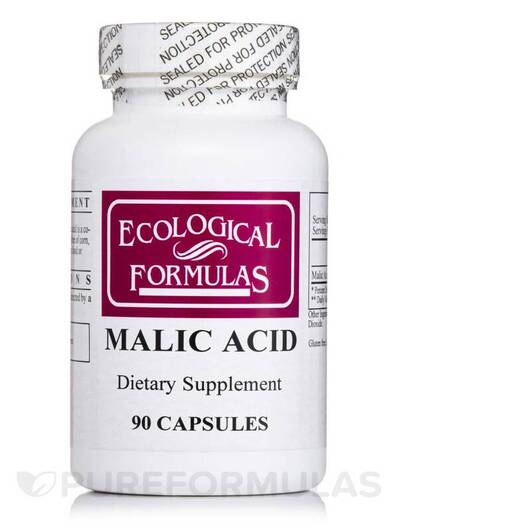 Основне фото товара Ecological Formulas, Malic Acid, Яблучна кислота, 90 капсул
