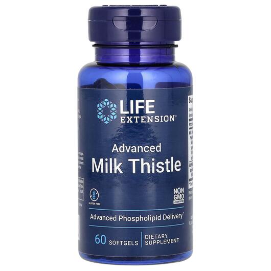 Основное фото товара Advanced Milk Thistle Основное фото товара Life Extension, Расторопша, Advanced Milk Thistle, 60 капсул