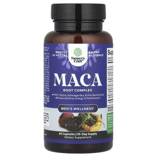 Основне фото товара Nature's Craft, Men's Wellness Maca Root Complex, Мака,