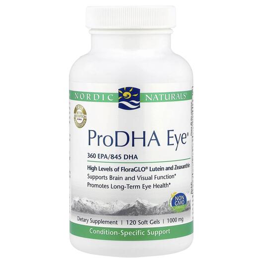 Основное фото товара Nordic Naturals, ДГА 1000 мг, ProDHA Eye, 120 капсул
