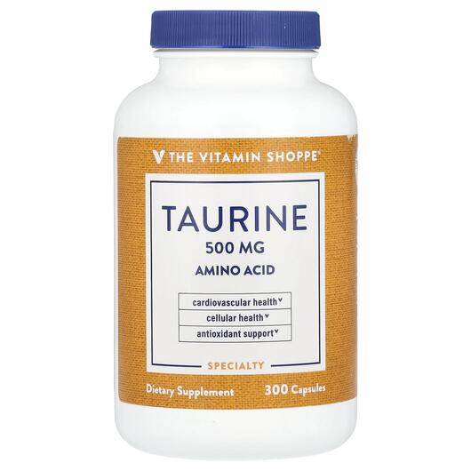 Основное фото товара TheVitaminShoppe, L-Таурин, Taurine 500 mg, 300 капсул
