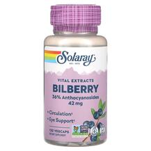 Vital Extracts Bilberry 42 mg Черника Solaray 120 капсул