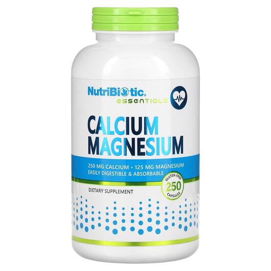Основне фото товара NutriBiotic, Essentials Calcium Magnesium, Кальцій, 250 капсул