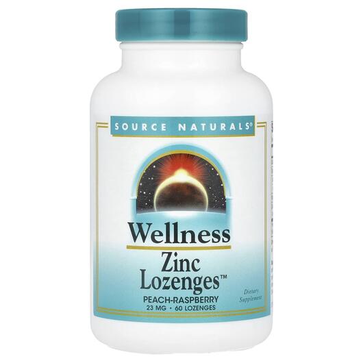 Основное фото товара ПЭА, Wellness Zinc Lozenges Peach-Raspberry 23 mg, 60 таблеток