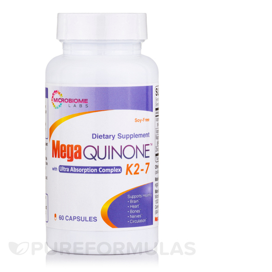 Основное фото товара Microbiome Labs, Витамин K2, MegaQuinone K2-7, 60 капсул