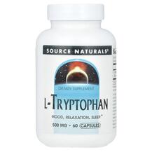 L-Tryptophan 500 mg L-Триптофан 500 мг Source Naturals