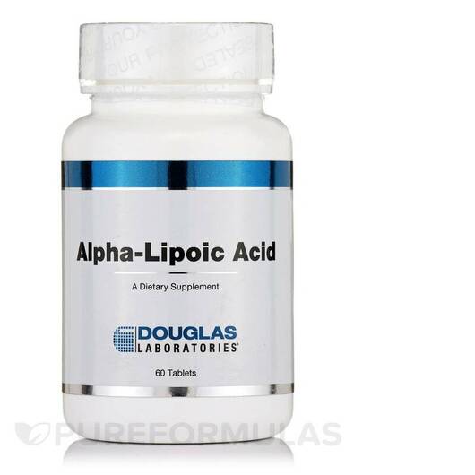 Основне фото товара Alpha-Lipoic Acid Основне фото товара Douglas Laboratories, Alpha-Lipoic Acid, Альфа-ліпоєва, 60 таблет