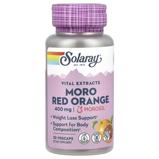 Основне фото товара Vital Extracts Moro Red Orange 400 mg Основне фото товара Solaray, Vital Extracts Moro Red Orange 400 mg, Моросил, 30 капсу