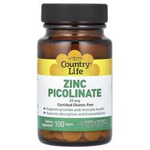 Zinc Picolinate Пиколинат Цинка 25 мг Country Life Zinc Picolinate Пиколинат Цинка 25 мг Country Life