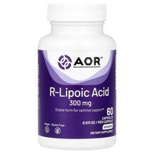 R-Ліпоєва кислота R Lipoic Acid 300 mg AOR 60 капсул R-Ліпоєва кислота R Lipoic Acid 300 mg AOR 60 капсул