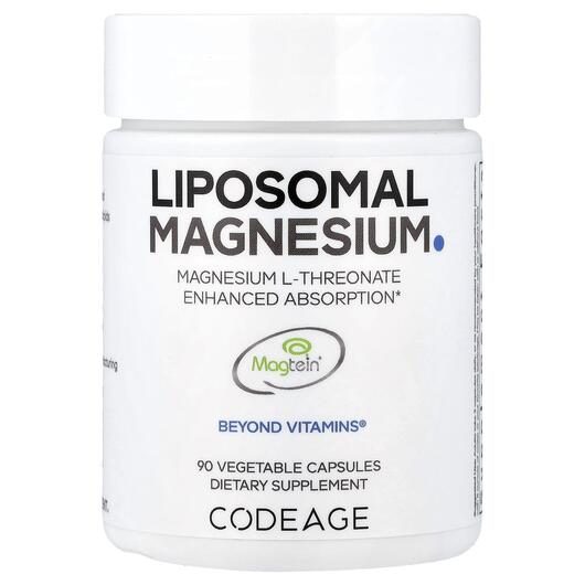 Основное фото товара Liposomal Magnesium Основное фото товара CodeAge, Магний, Liposomal Magnesium, 90 капсул
