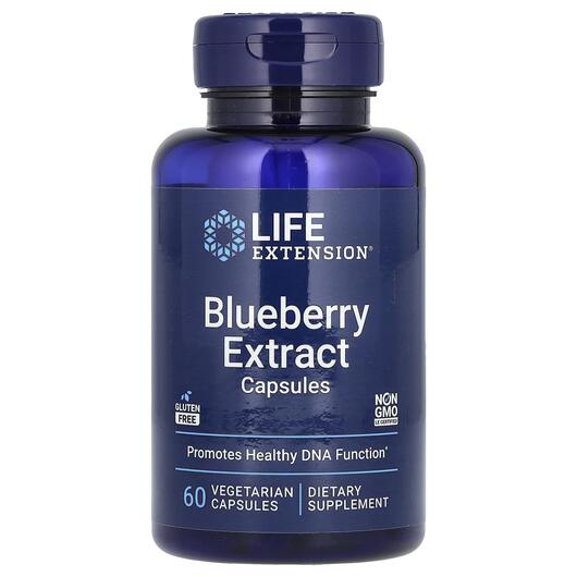 Основне фото товара Life Extension, Blueberry Extract Capsules, Лохина, 60 капсул