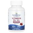 Фото товару Vitamin D3 + K2 Gummies Pomegranate Фото товару Nordic Naturals, Vitamin D3 + K2, Вітаміни D3 K2, 60 таблеток