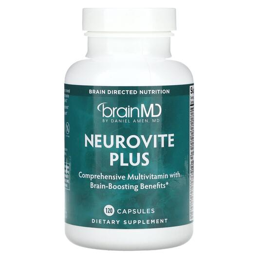 Основное фото товара Neurovite Plus Основное фото товара BrainMD, Поддержка мозга, Neurovite Plus, 120 капсул