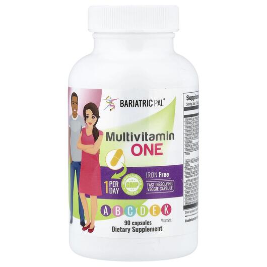 Основное фото товара Multivitamin One Iron Free Основное фото товара BariatricPal, Железо, Multivitamin One Iron Free, 90 капсул