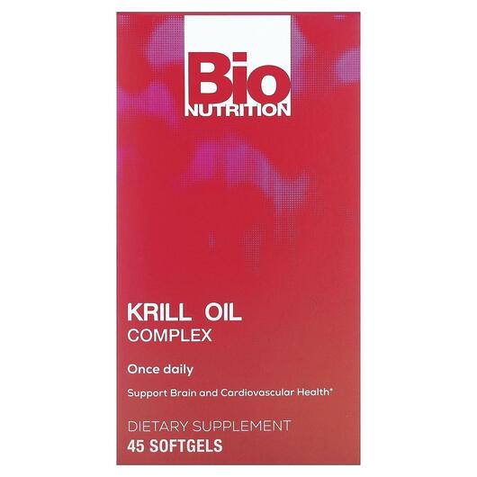 Основне фото товара Bio Nutrition, Krill Oil Complex, Олія Антарктичного Кріля, 45 ка