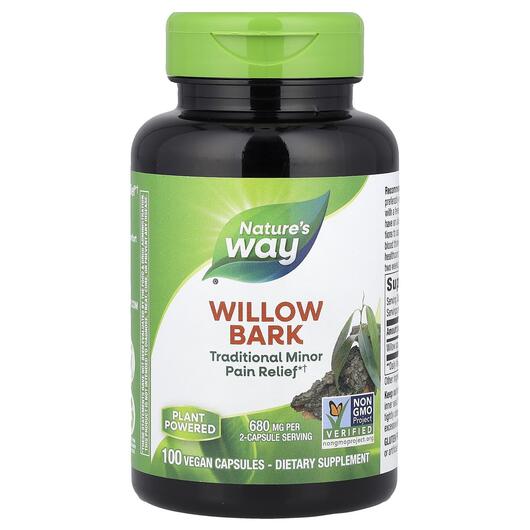 Основне фото товара Nature's Way, Willow Bark 400 mg, Кора Білої Верби 400 мг, 1