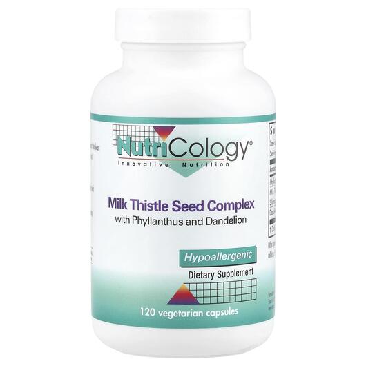 Основне фото товара Milk Thistle Seed Complex Основне фото товара Nutricology, Milk Thistle Seed Complex, Розторопша, 120 капсул