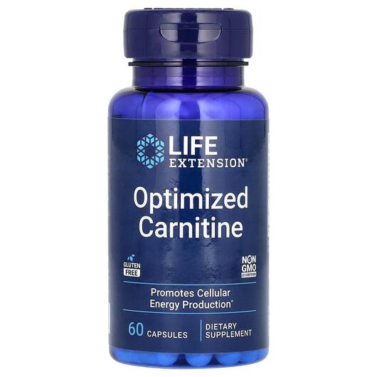 Основное фото товара Life Extension, L-Карнитин, Optimized Carnitine, 60 капсул