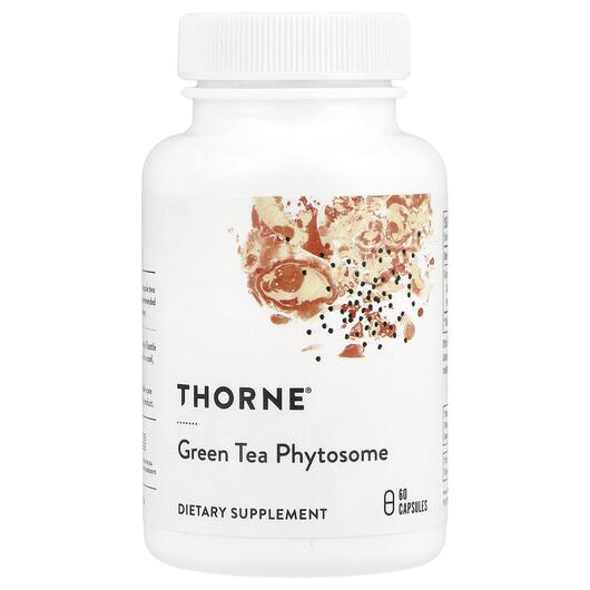 Основное фото товара Green Tea Phytosome Основное фото товара Thorne, Зеленый чай Фитосома, Green Tea Phytosome 60, 60 капсул