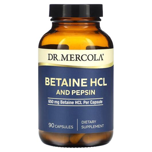 Основное фото товара Betaine HCL and Pepsin 650 mg Основное фото товара Бетаин гидрохлорид, Betaine HCL and Pepsin 650 mg, 90 капсул